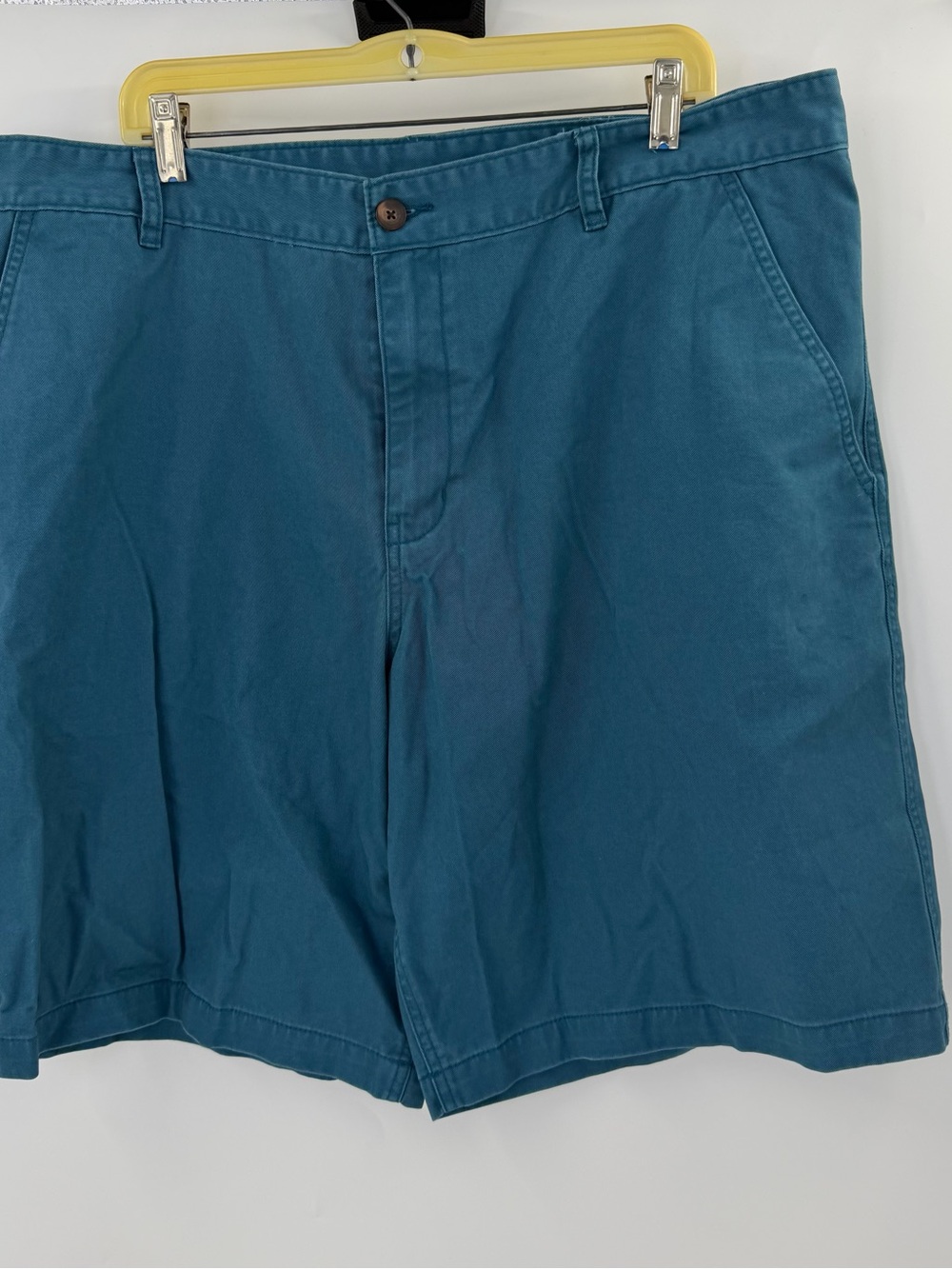 Faded Glory Teal Flat Front Cotton Shorts